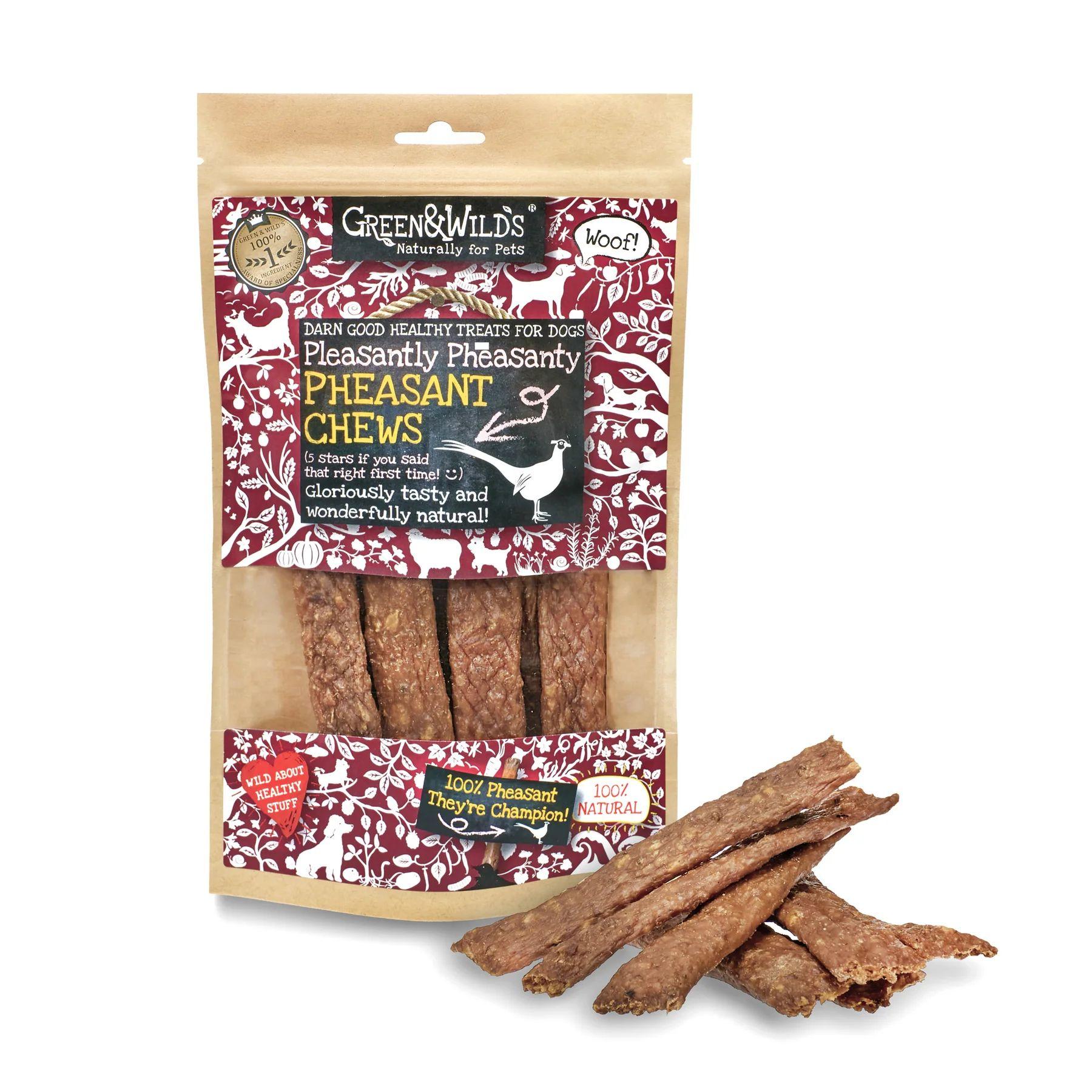 0703625146169 Green & Wild's Pheasant Chews 100g